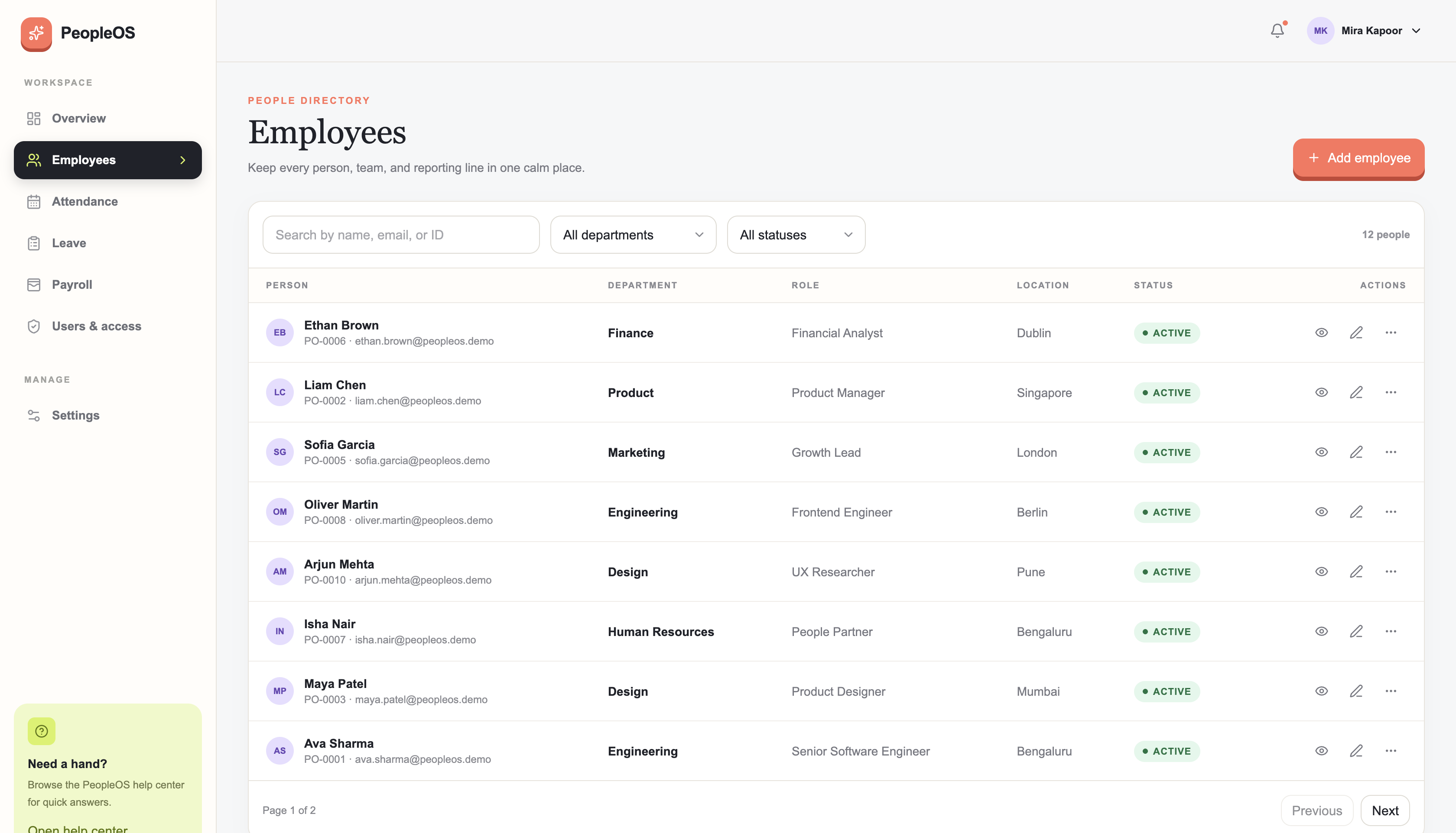 PeopleOS HRMS screenshot 3
