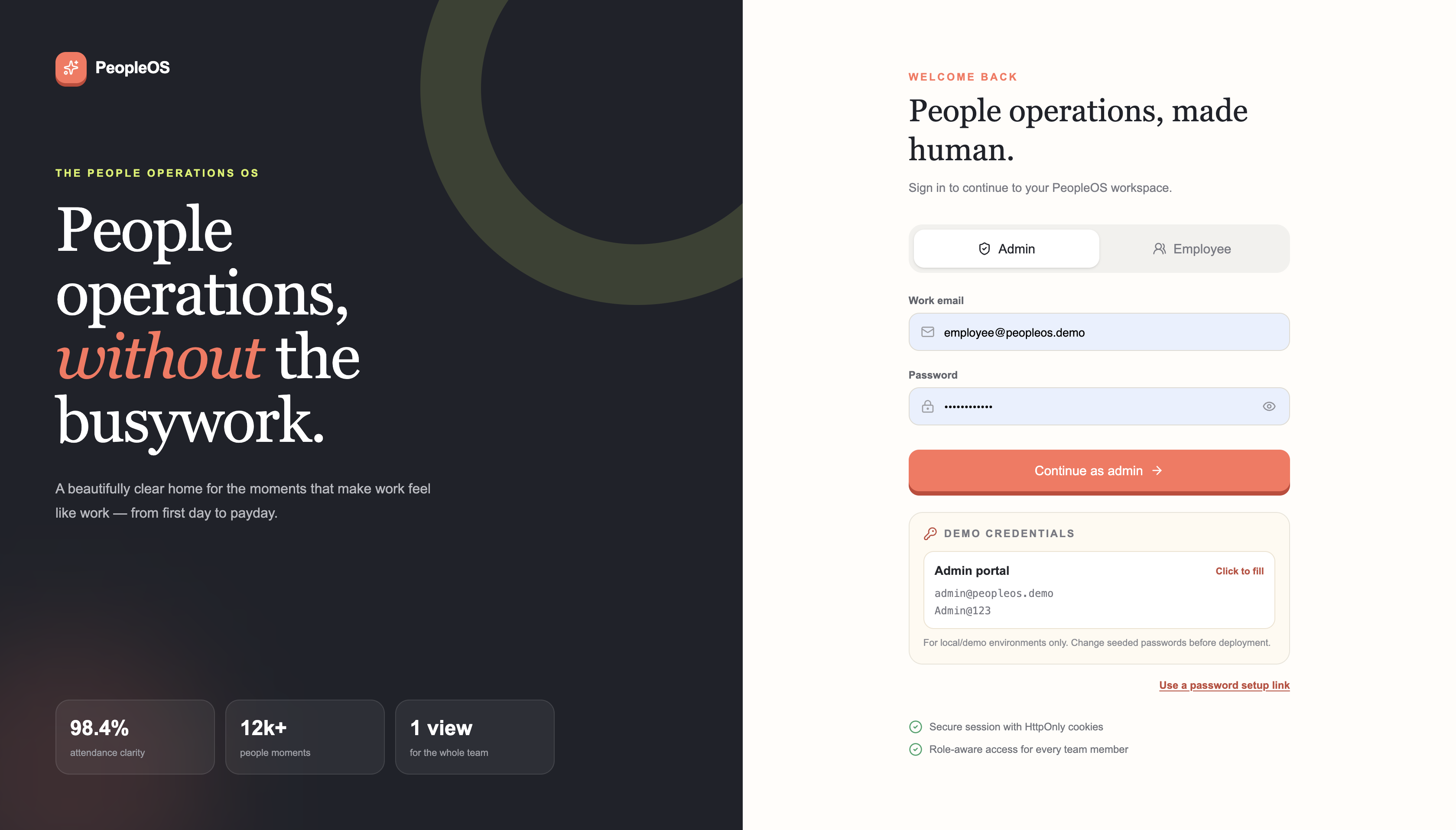 PeopleOS HRMS project preview